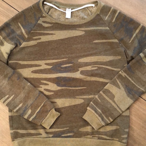 Alternative Apparel Camo Sweatshirt - Picture 1 of 3